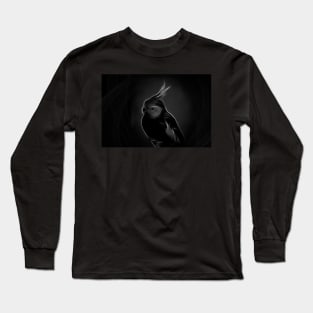 cockatiel - black white Long Sleeve T-Shirt